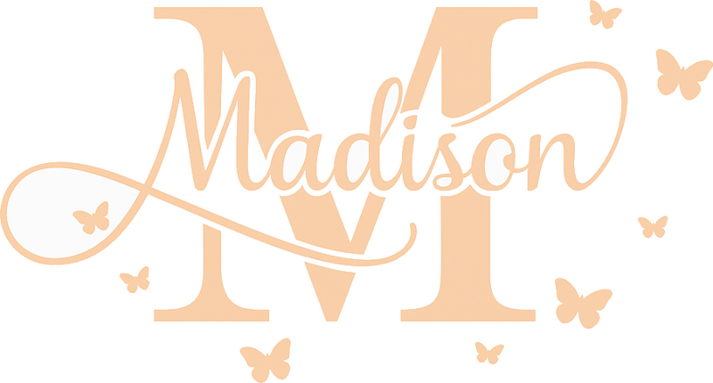 Nursery wall art sticker cursive custom name orange - TenStickers