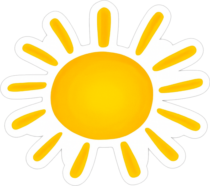 Travel stickers radiant golden sun - TenStickers