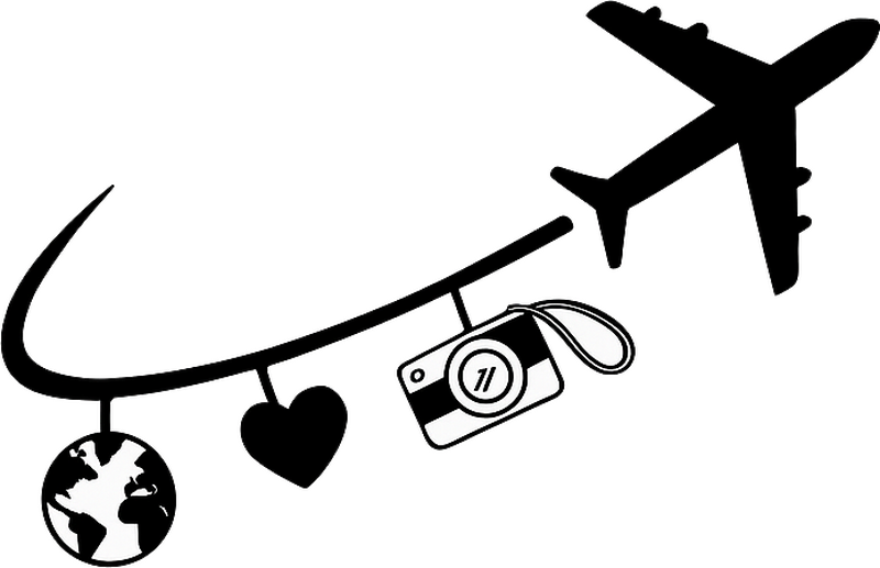 Wall sticker global explorer charm plane - TenStickers