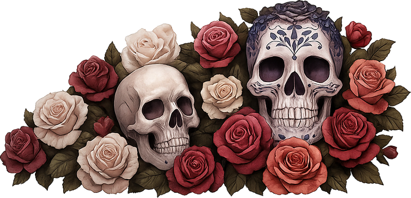 오토바이 스티커 장미 라이더 - TenStickers