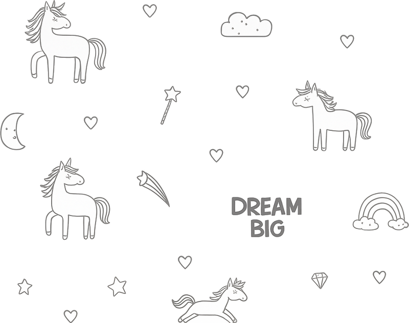 Nursery wall sticker grey dream big nighttime - TenStickers