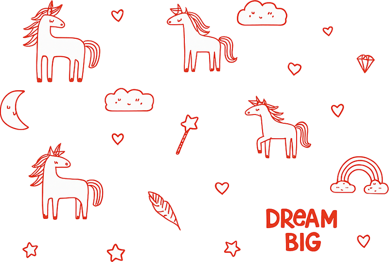 Nursery wall sticker red dream big at night - TenStickers