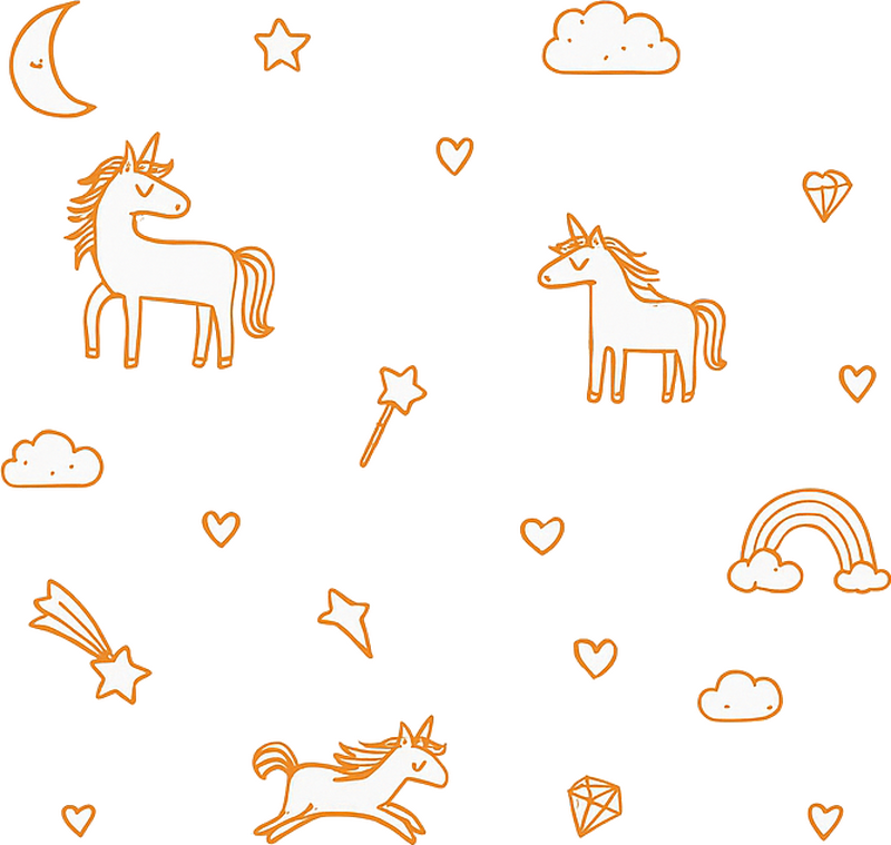 Nursery wall sticker orange dream big nighttime - TenStickers