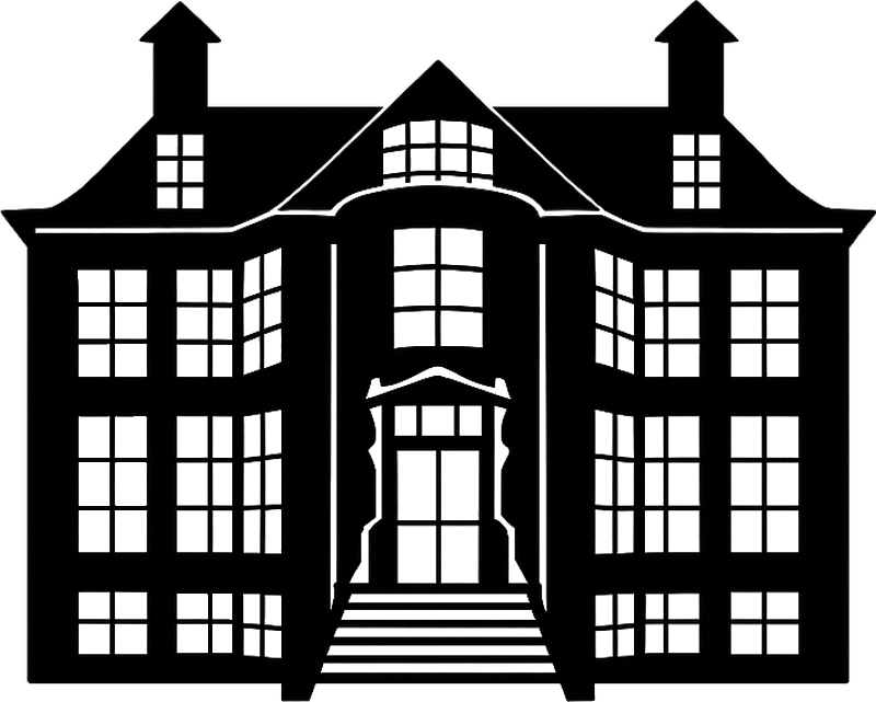 Fensteraufkleber umriss eines heritage hauses - TenStickers