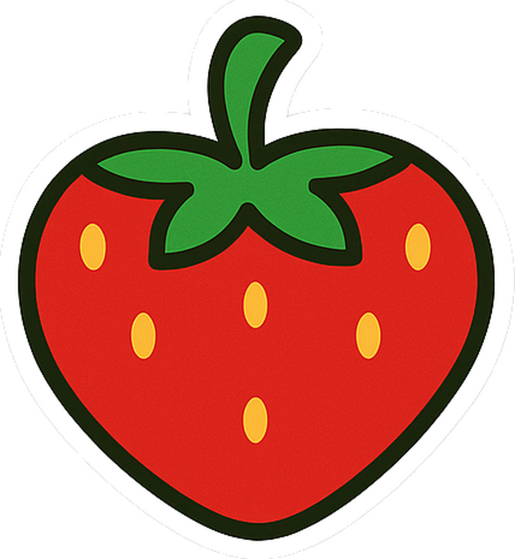 Bike sticker sweet cherry strawberry - TenStickers