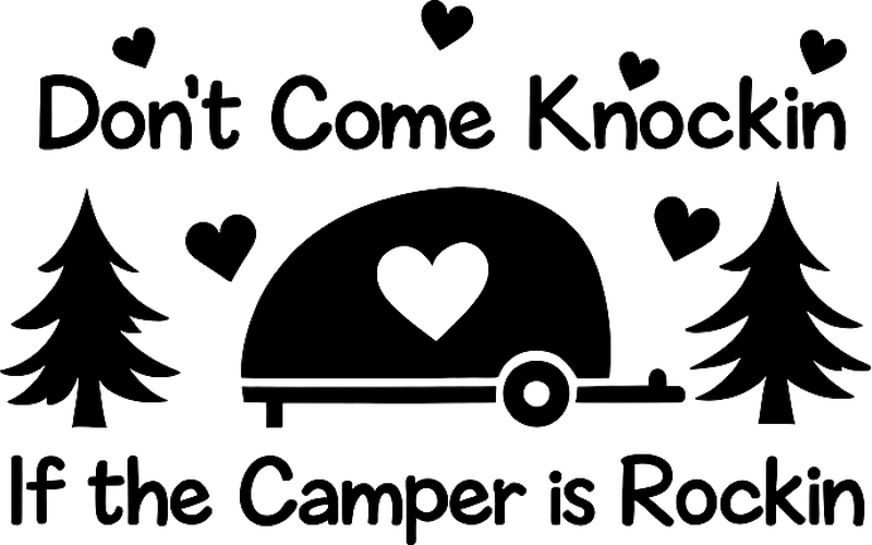 Funny "don't come knockin" campervan decal - TenStickers