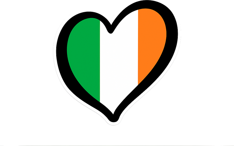 Car sticker irish heart flag - TenStickers