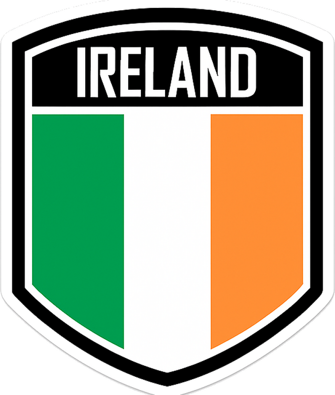 Car sticker typical irish flag - TenStickers