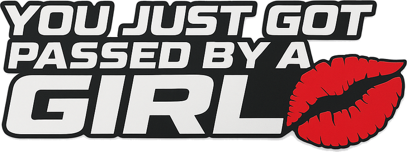 Car sticker funny girl racer - TenStickers