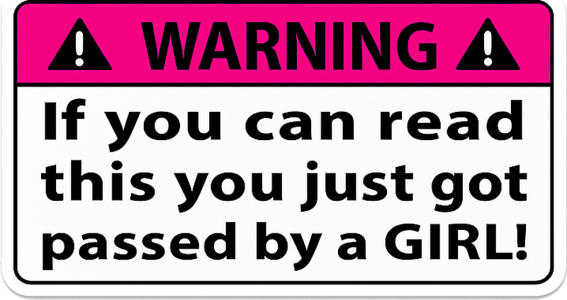 Car sticker passed by a girl - TenStickers