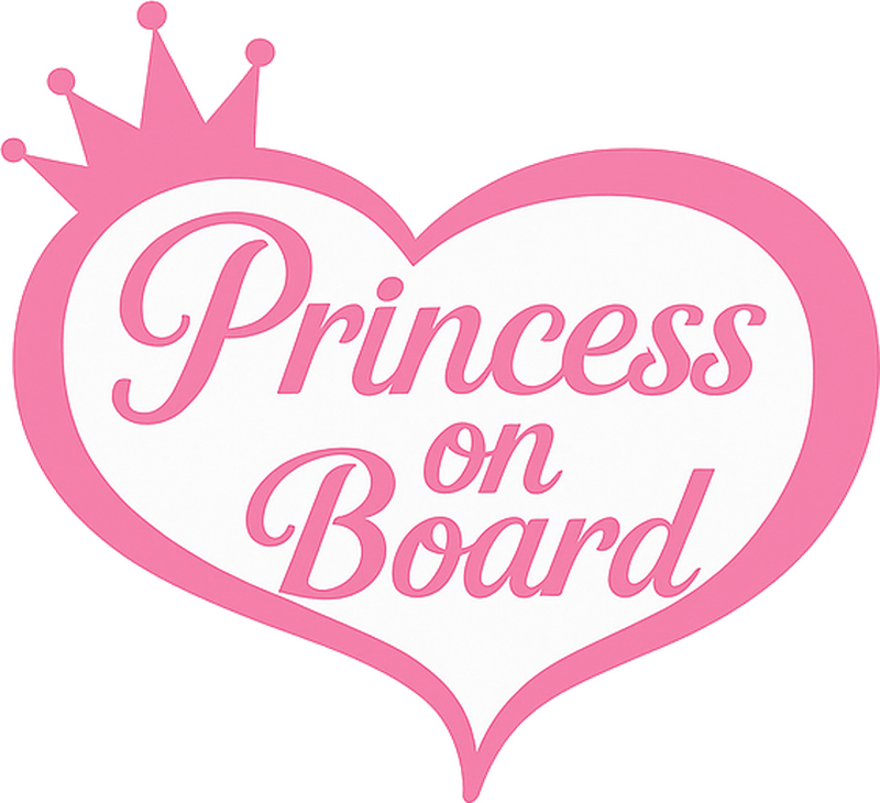 Car sticker princess on board - TenStickers