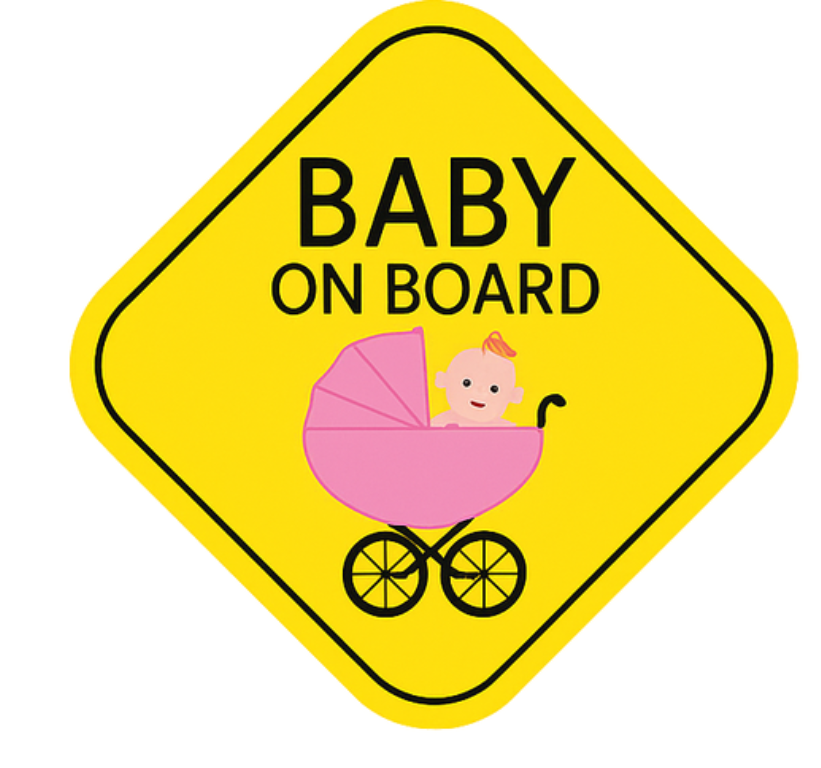 Car sticker baby on board - TenStickers