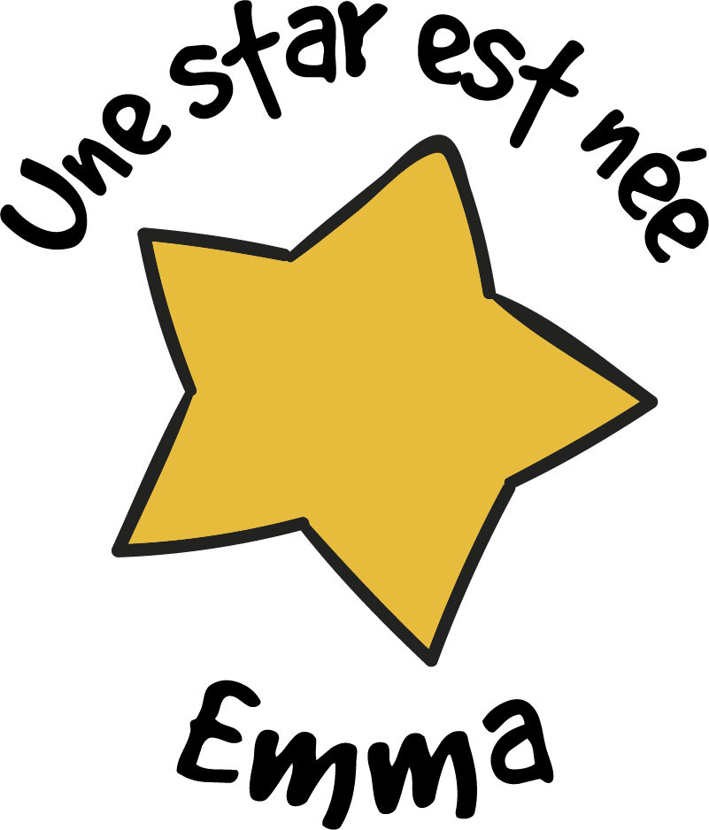 Sticker Illustration Une star est née - TenStickers