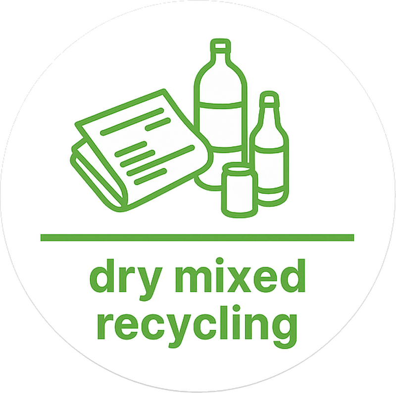 Industriële sticker minimalistisch recyclingicoon - TenStickers