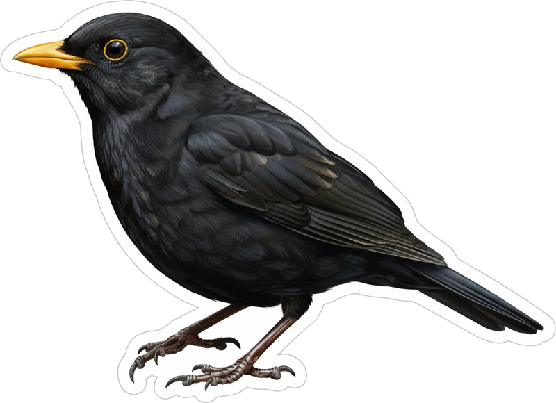 Sticker fenêtre design merel - TenStickers