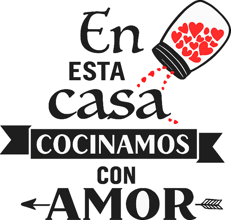 Vinilo para cocina cocinamos con amor - TenVinilo