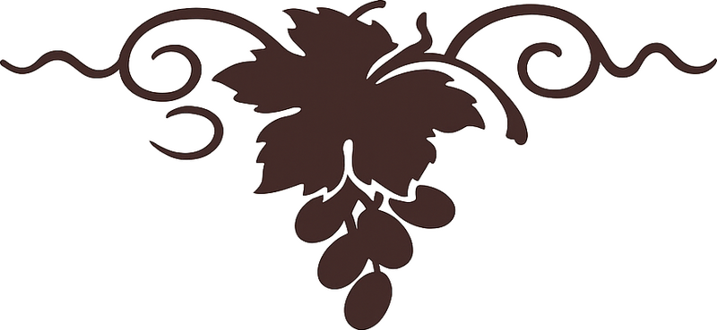 Kitchen wall sticker monochrome grapes - TenStickers