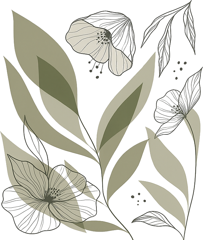 창 스티커 열대 추상 모티프 - TenStickers