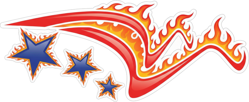 Autocolante para motas fogo da liberdade - TenStickers