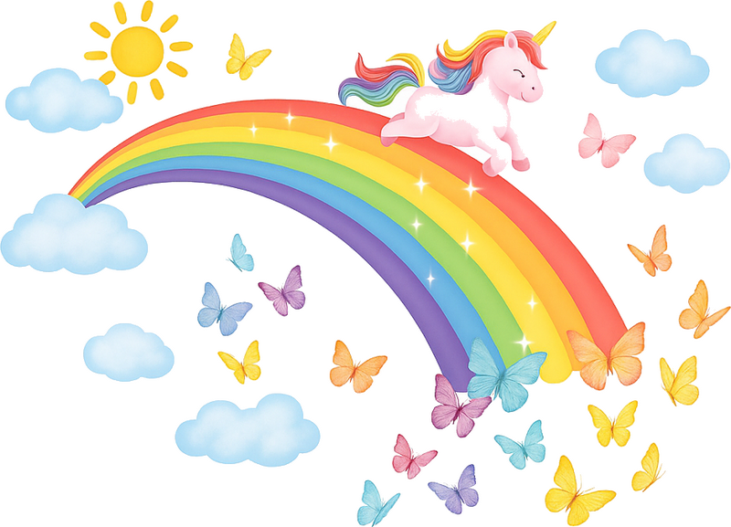 Childrens' wall stickers beautiful rainbow - TenStickers