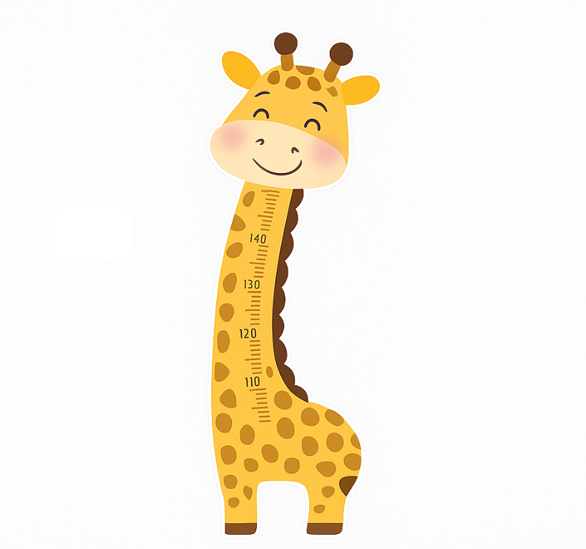 Childrens' wall stickers giraffe growth chart - TenStickers