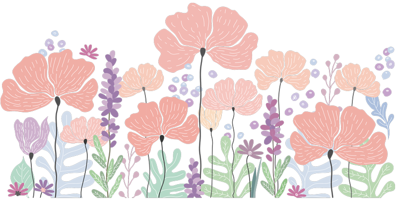 stickers muraux décoratif fleur de printemps - TenStickers
