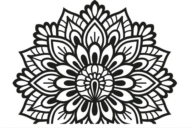 Campervan decal lotus style mandala - TenStickers