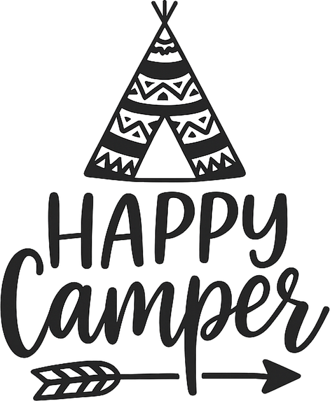 Campervan decal boho style teepee - TenStickers
