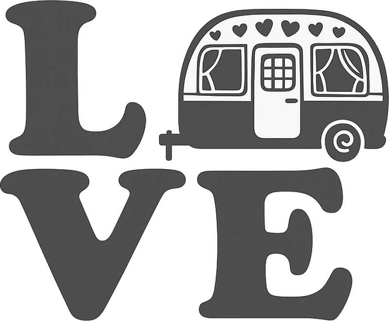 Campervan decal sweetheart travel love - TenStickers