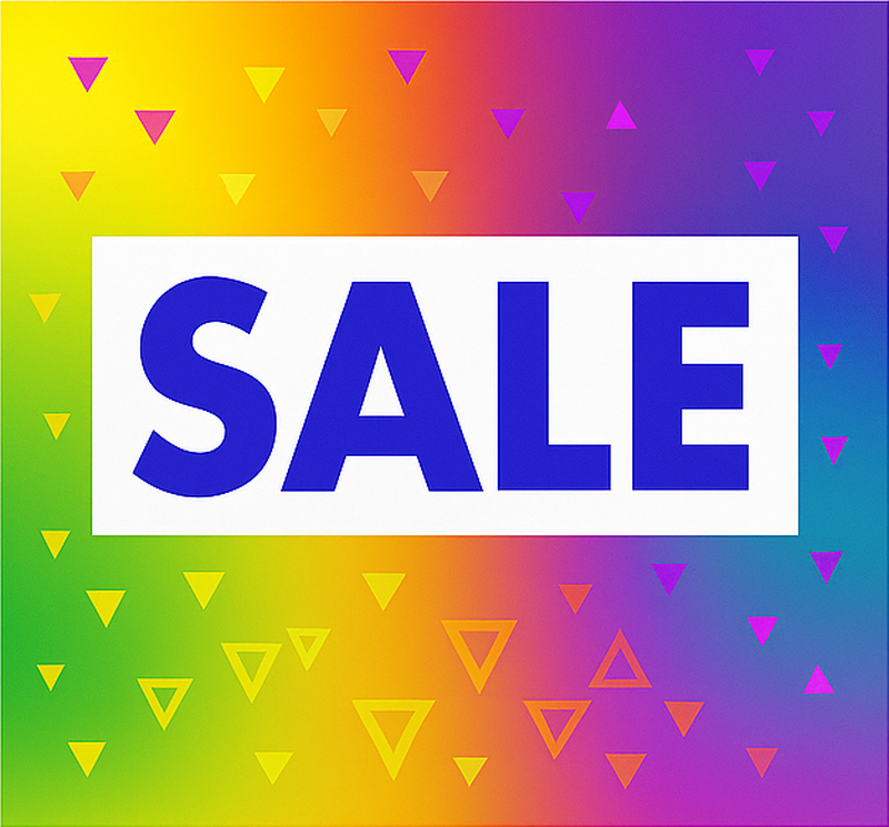 Vinilo oferta fondo colorido en oferta - TenVinilo