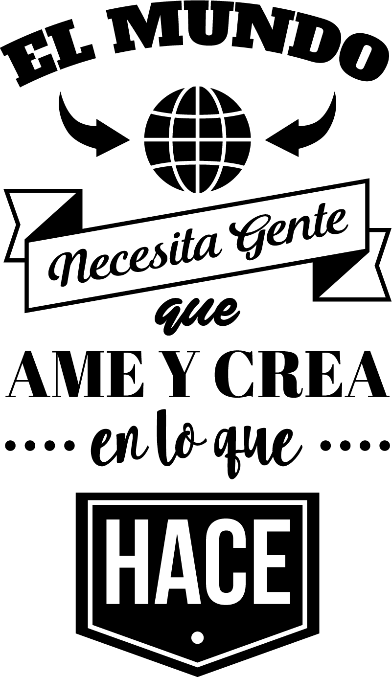 Vinilo pared frase necesitamos gente que ame - TenVinilo