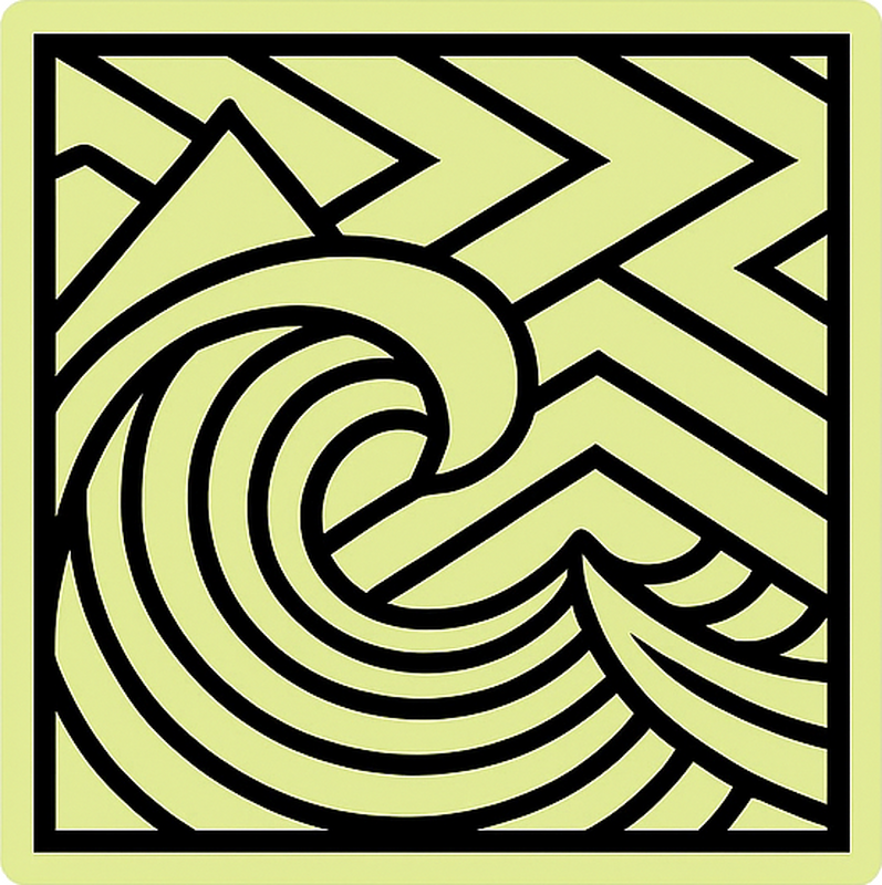 Vinilo bici tramo geométrico menta - TenVinilo