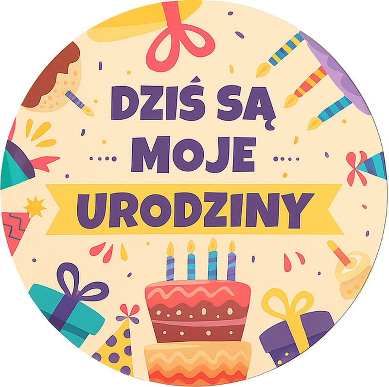 Naklejka urodzinowa "dziś są moje urodziny" - TenStickers