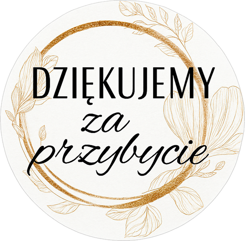 Naklejka urodzinowa dziękuję za przybycie - TenStickers