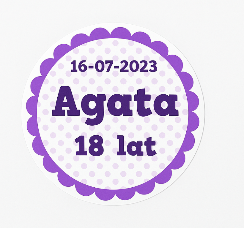 Naklejka urodzinowa z twoją spersonalizowaną datą - TenStickers