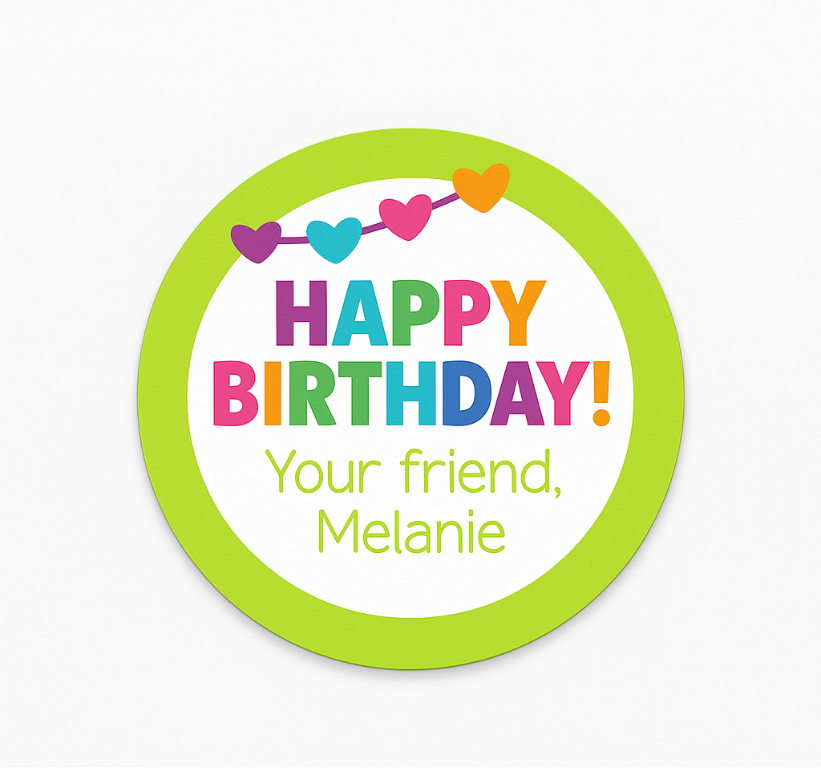 Naklejka urodzinowa Życzenia najlepszego przyjaciela - TenStickers