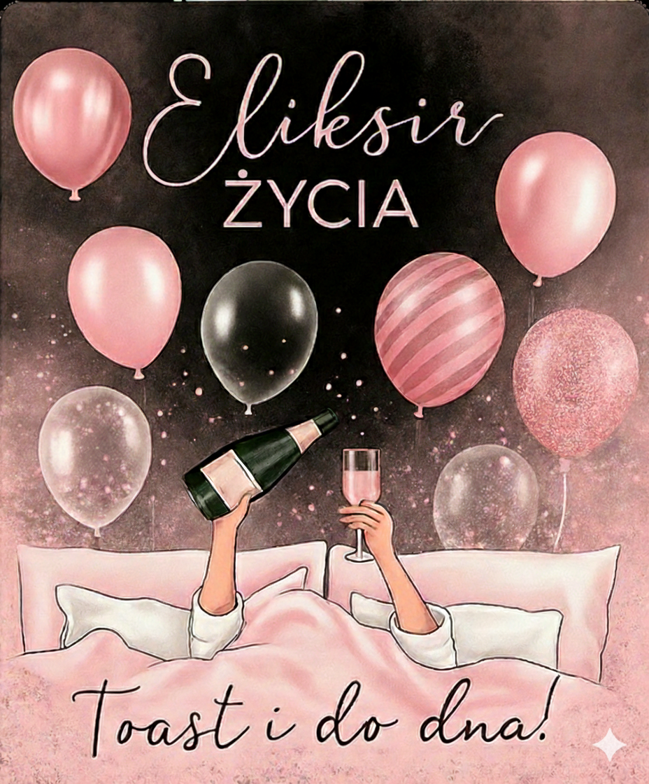 Naklejka na ścianę inne wydarzenia dekoracja różowej butelki - TenStickers