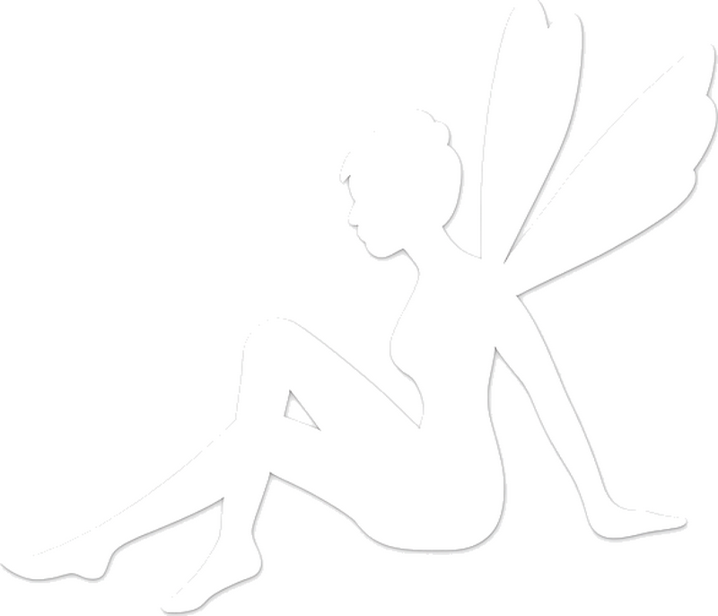 Autosticker zittende kleine fee - TenStickers