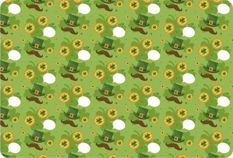 St Patrick´s Day Pattern Laptop Sticker - TenStickers