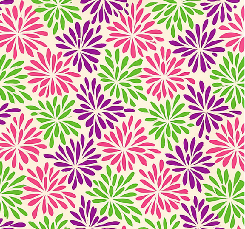 Adhésif meuble motif floral coloré - TenStickers
