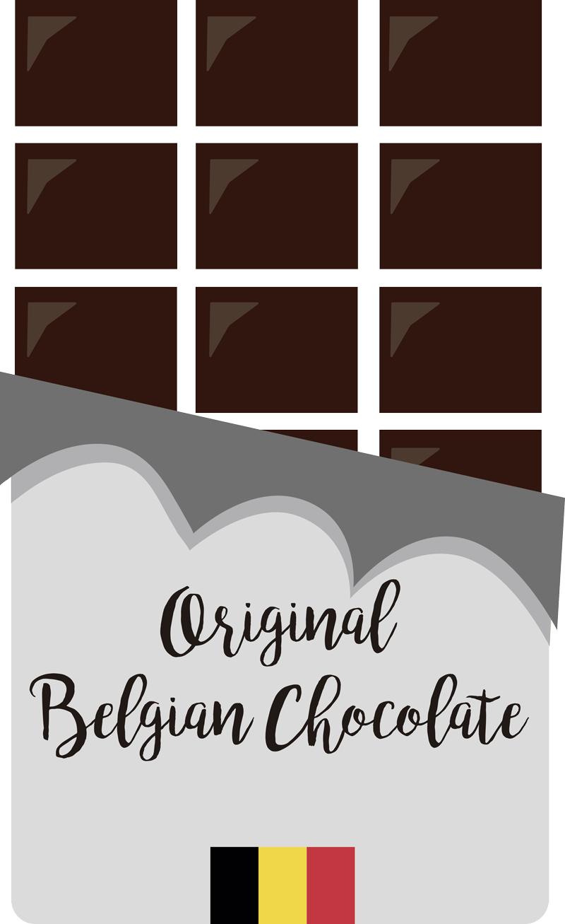 Muurstickers keuken Typische Vlaamse chocolade - TenStickers
