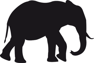 Elephant Chalkboard Wall Sticker - TenStickers