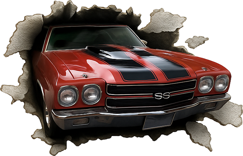 Wandtattoo cooles klassisches auto - TenStickers