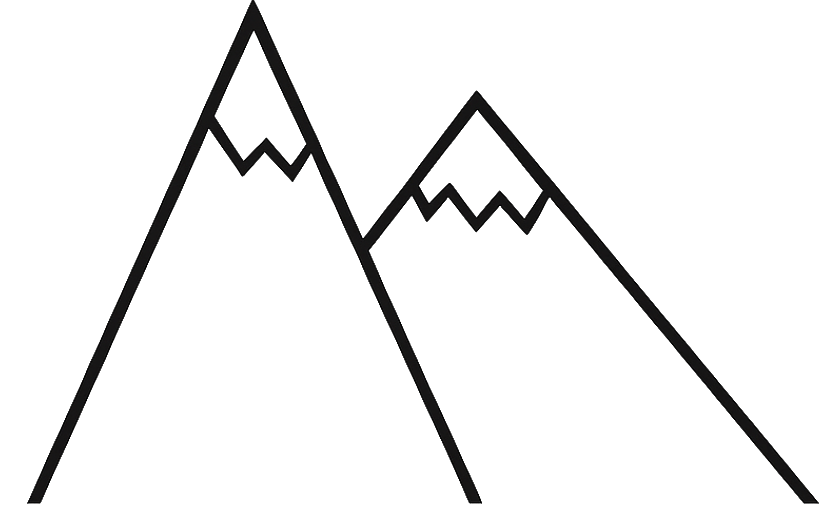 Minimalistic mountains wall sticker - TenStickers