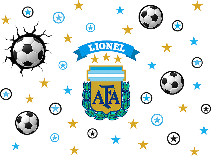 Wall sticker argentine star player - TenStickers