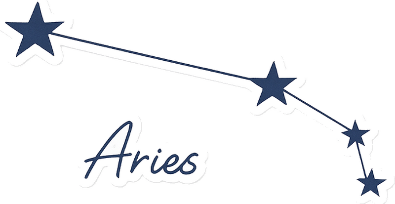 Adesivo da muro costellazione ariete blu scuro - TenStickers