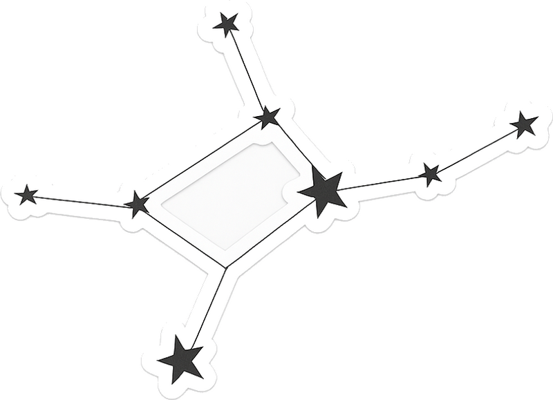 Adesivo da muro costellazione vergine in bianco - TenStickers