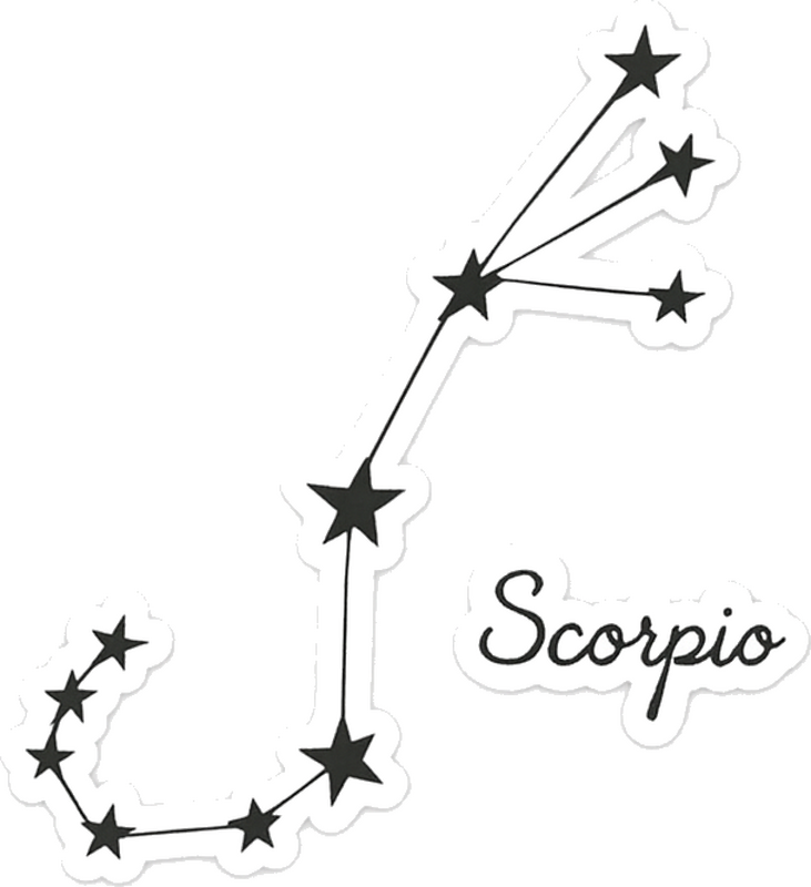 Adesivo da muro costellazione scorpione nera - TenStickers