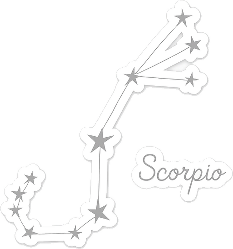 Adesivo da muro costellazione dello scorpione bianco - TenStickers