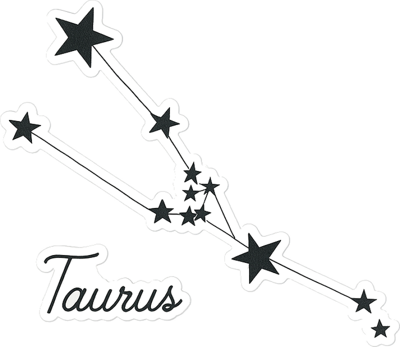 Adesivo da muro costellazione del toro nero - TenStickers